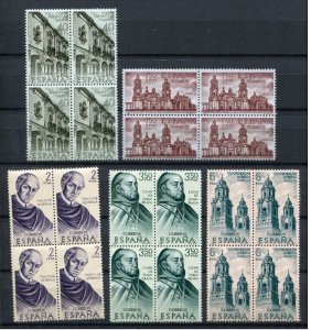 Spain 1970 Full Set Block x4  Builders of the New World Sc#1630-1634 MNH Luxe