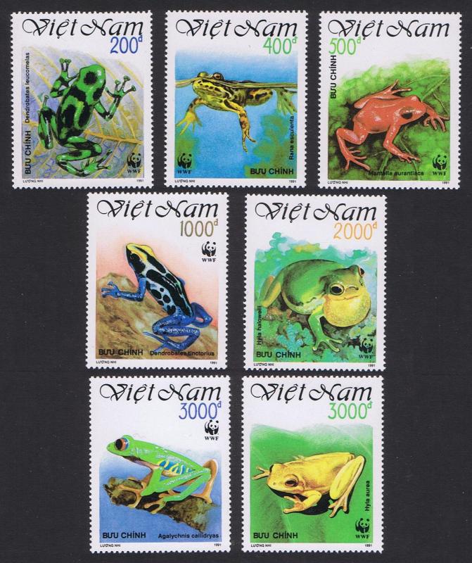 Vietnam WWF Frogs set of 7v SG#1599/1605 SC#2275-81 MI#2344B-50B