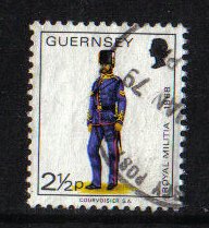 Guernsey  #99  used  1974   Militia  2 1/2p