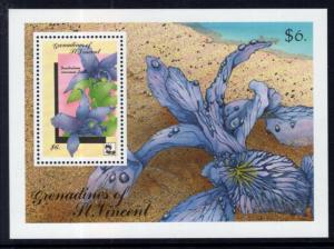 St Vincent Grenadines 724 Flowers Souvenir Sheet MNH VF