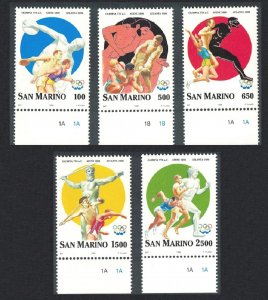 San Marino Modern Olympic Games 5v Bottom Margins 1996 MNH SG#1531-1535