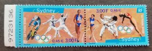 *FREE SHIP France Summer Olympic Games Sydney 2000 Bicycle Judo (stamp plate MNH