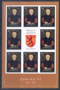 ST. VIN GRENADINES  KINGS & QUEENS OF ENGLAND EDWARD VI  IMPERFORATED SHEET NH 
