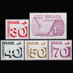 BRAZIL 1972 - Scott# 1253-7 Numerals 30-1cr NH