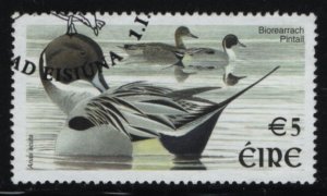 Ireland 2002 used Sc 1368 5Euros Pintail duck - Birds