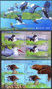 Moldova 2019 Europa CEPT Birds White Stork Golden Eagle Booklet MNH