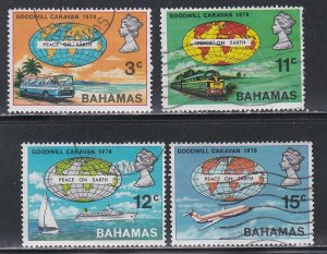 Bahamas # 303-306, Tourism - Globe & Jet Aircraft, Used, 1/2 Cat.