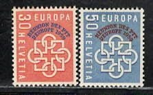 SWITZERLAND SC# 376-77 FVF/MOG