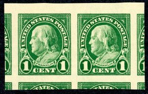 534 1c Franklin Pair Mint Never Hinged OG  XF GEM JUMBO CHOICE FRESH
