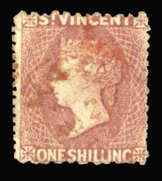 St. Vincent #22 (SG 20) Cat£350, 1872 1sh lilac rose, used