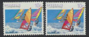 Australia SG 1174 &1174a SC# 1115 & 1115A Sailboarding  pair Used / FU  see d...