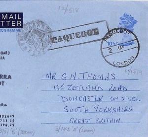 JJ260 GB SENEGAL MARITIME 1979 Air Letter PAQUEBOT SS Canberra {samwells-covers}