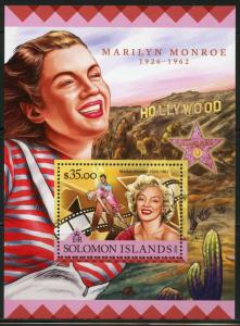 SOLOMON ISLANDS  2016 MARILYN MONROE SOUVENIR SHEET  MINT NH