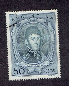 ARGENTINA SCOTT#642 1965 50P GEN. JOSE de SAN MARTIN - USED