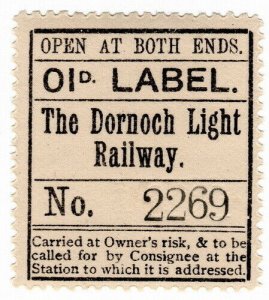 (I.B) The Dornoch Light Railway : Newspaper Parcel 1d 