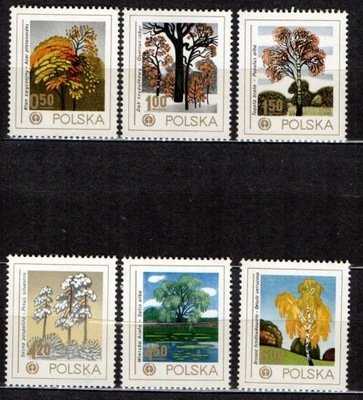 Poland 1978 MNH Stamps Scott 2276-2281 Trees Protection of Environment