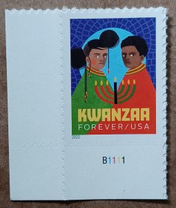 United States #5737 (60c) Kwanzaa MNH plate #B1111 (2022)