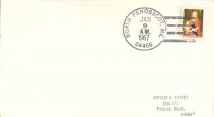 United States Maine North Penobscot 04466 1967 4-bar  1966-1968  Philatelic.