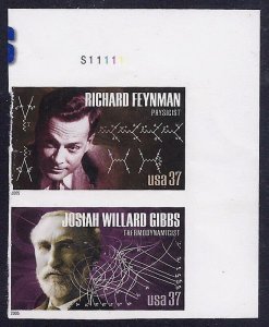 3907 & 3909d - Rare Imperf Error Pair American Scientists Mint NH