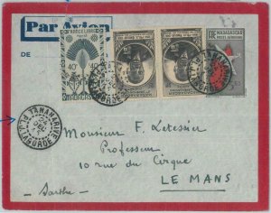 81165 - Madagascar - POSTAL HISTORY - Airmail STATIONERY COVER to FRANCE 1945