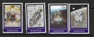 BAHAMAS SG1179/82 1999 MOON LANDING USED