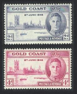 Gold Coast World War II Victory 2v SG#133-134a