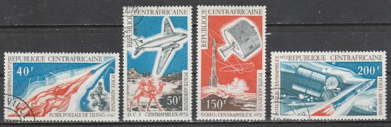 Rép. Centrafricaine  1972  Scott No. C95-98  (O) Poste aérienne