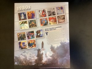 US Scott #3190 1980s Celebrate the Century Souvenir Sheet of 15 33c stamps MNH