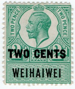 (I.B) Wei Hai Wei (China Treaty Port) Revenue : Duty Stamp 2c on 2d OP