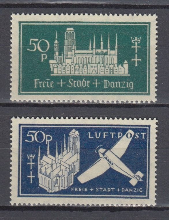 1937 Danzig German Occupation  Full Set Michel 270-1  MNH