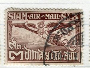 THAILAND;  1925 early Garuda Air issue fine used 3s. value