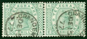 GB QV TELEGRAPHS SG.T8 1s Plate 4 Superb GRANGEMOUTH 1877 CDSs Used S2WHITE37