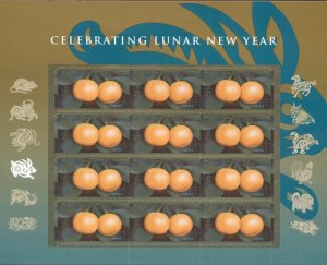 US 2011 LUNAR NEW YEAR - YEAR OF RABBIT: MNH Sheet of 12, Forever Values Sc 4492