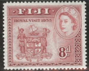 FIJI Scott 146 MH* 1953 QE2 royal visit