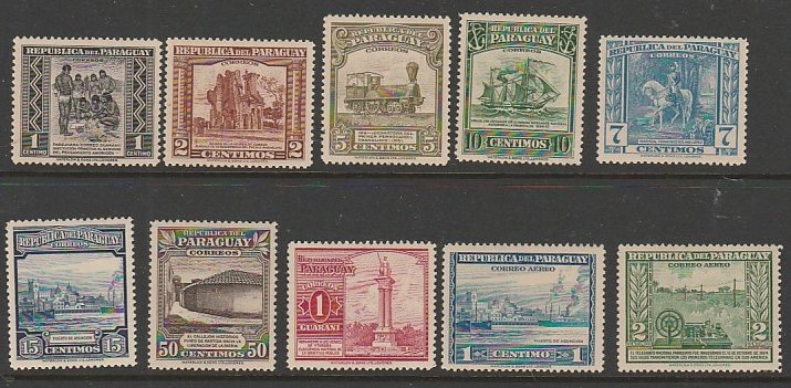 PARAGUAY #406-13 c134-46 MINT NEVER HINGED COMPLETE