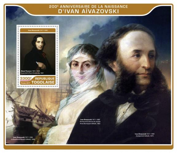 TOGO 2017 SHEET AIVAZOVSKY ART PAINTINGS tg17218b