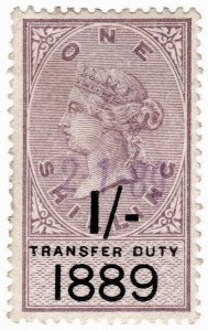 (I.B) QV Revenue : Transfer Duty 1/- (1889)
