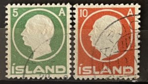 Iceland #'s 92 & 93 Used- SCV=$26.00