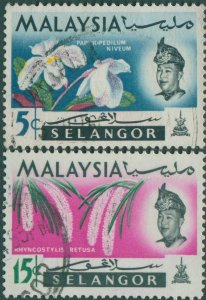 Malaysia Selangor 1965 SG138-141 Flowers FU