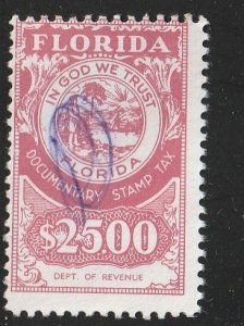 US: Florida $25 Documentary Tax Stamp, Cat #D90  Used   (1303k)