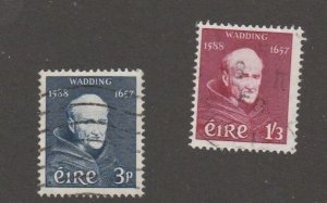 Ireland, scott#163-164, used, red and blue, Luke Wadding friar,  #M996