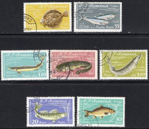 Thematic stamps romania 1960 fishes 2796/02 used