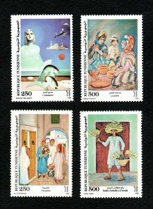 1999- Tunisia- Commemoration of Great Artist Painters Works in Tunisia- 4V.MNH** 