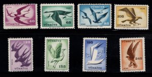 TURKEY Scott C31-C38 MNH** 1967 Birds airmail stamp set