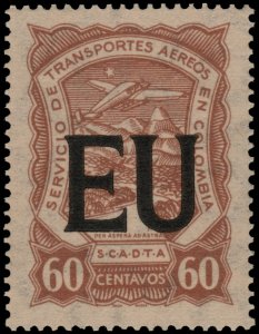 ✔️ COLOMBIA SCADTA 1923 - AIRPLANE USA CONSULAR - SC. CLEU56 ** MNH [1SCLA594]