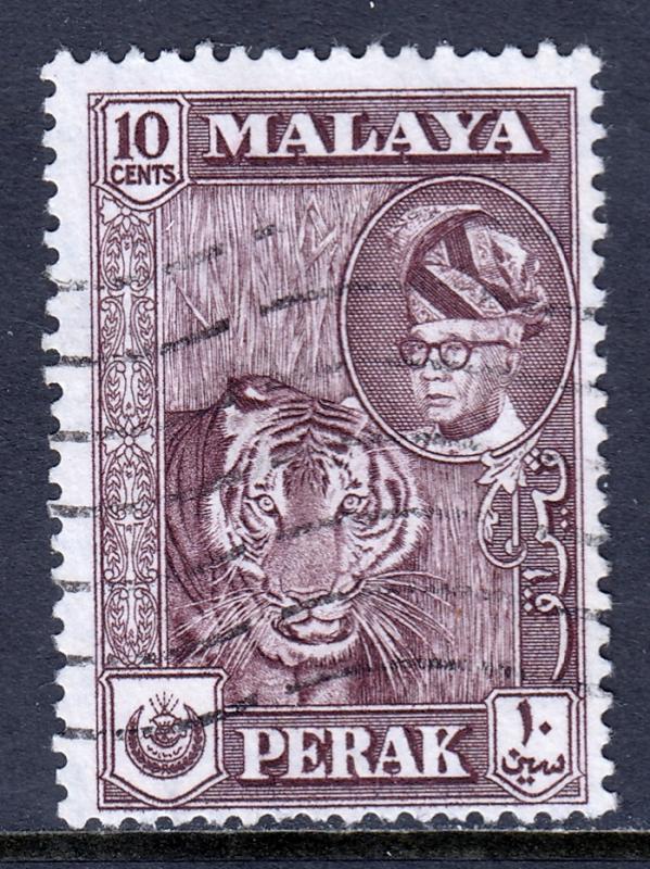 Malaya (Perak) - Scott #132 - Used - Purple - SCV $0.25