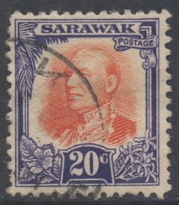 Sarawak Scott 104 - SG101, 1932 Sir Charles Vyner Brooke 20c used