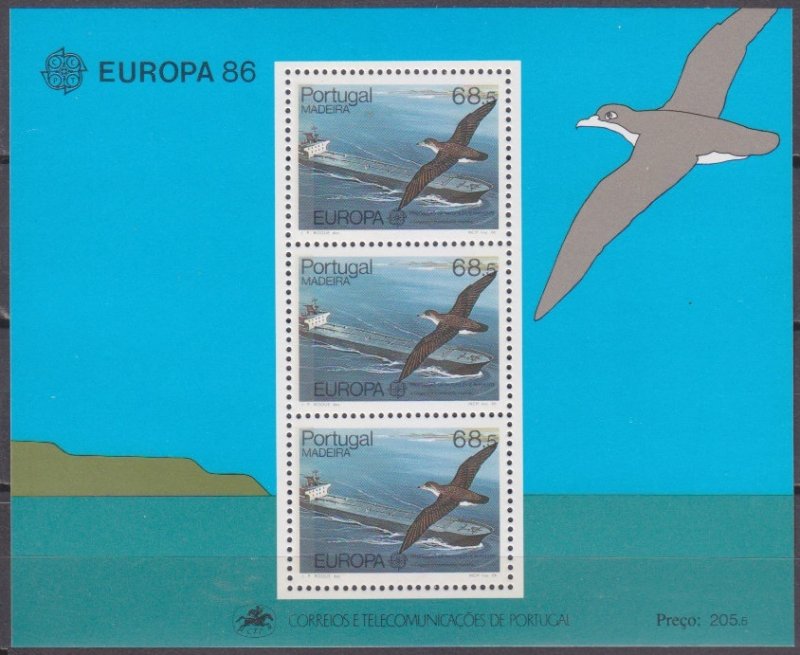 1986 Portugal - Madeira 106/B7 Europa Cept / Birds 15,00 €