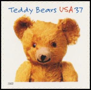 US 3655 Teddy Bears Gund Bear 37c single MNH 2002