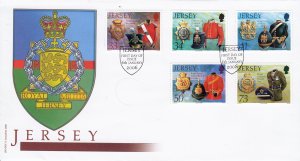 Jersey 2006,  Royal Militia set of 5,   on FDC